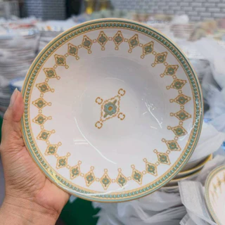 ชามบากบาน ขนาด 7.25 นิ้ว ทำจากเซรามิค มีสวดลายสวยงาม น้ำหนักเบา เข้าไมโครเวฟได้