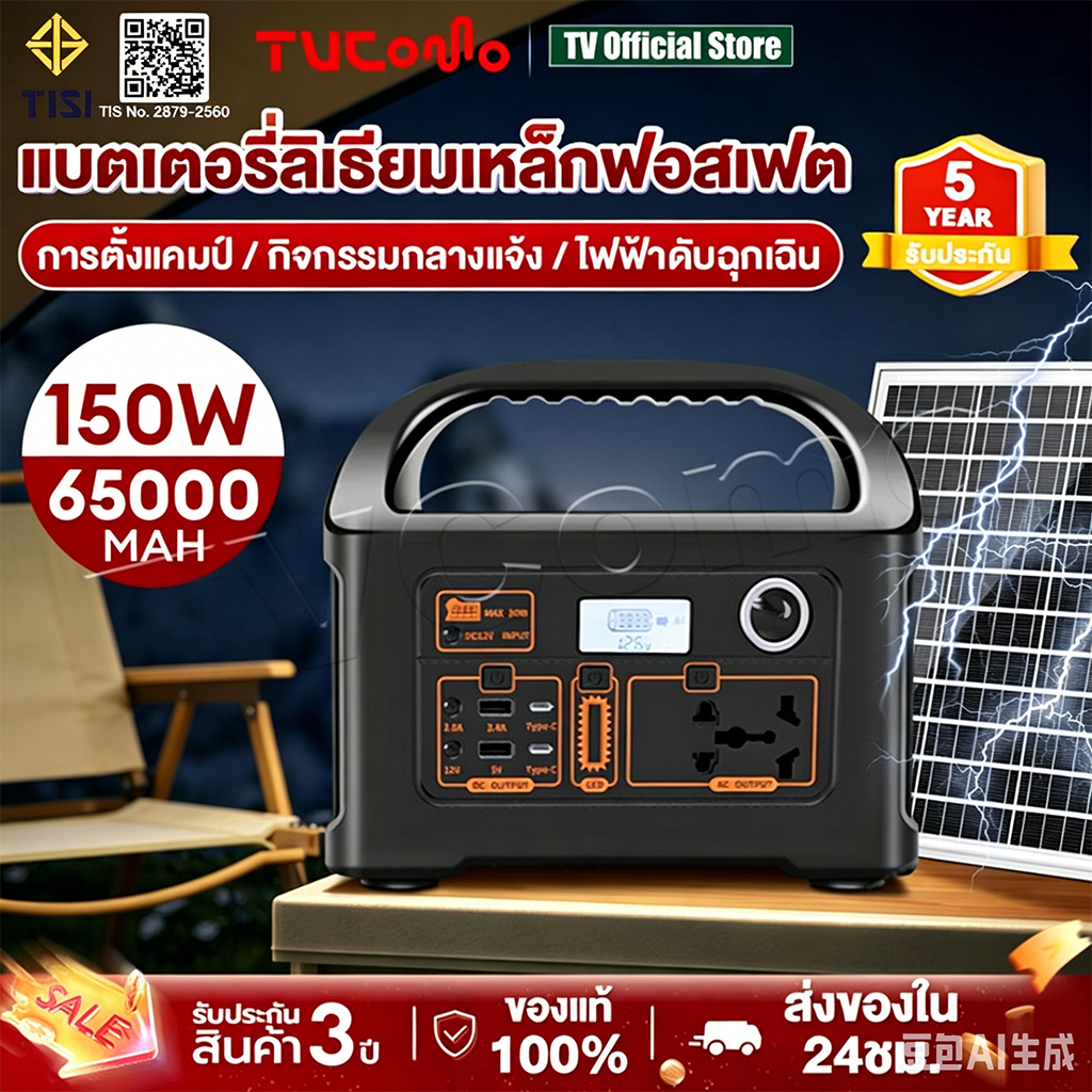 แหล่งจ่ายไฟแบบพกพา Portable Power Station สถานีไฟฟ้าแบบพกพา 