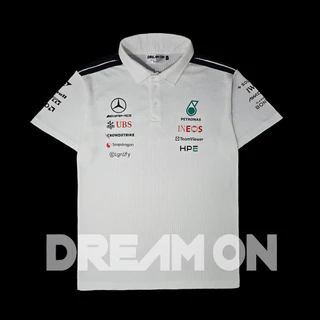 เสื้อโปโล Mercedes 2026 สีดำ สีขาว size xs-3xl