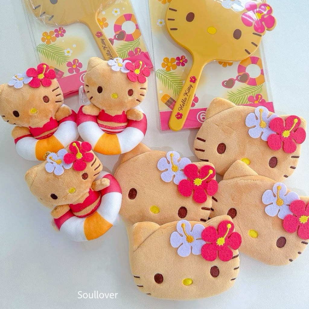 พร้อมส่ง กระเป๋า/ของใช้ Hello Kitty ผิวแทน ลิขสิทธิ์แท้ Sanrio Japan