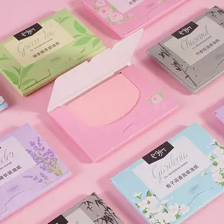 พร้อมส่ง✨กระดาษซับมัน กระดาษซับหน้ามัน 100 แผ่น/แพ็ค ซับมันทันที หน้าไม่เยิ้ม ไม่ทำให้เมคอัพหลุด
