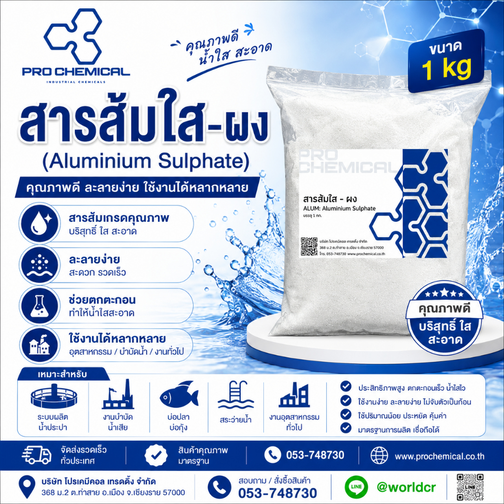 สารส้มใสผง เบอร์ 1 (ขนาด 1 กก.)