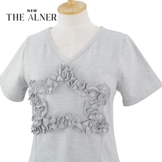 Thealner-AN441 (เซ็ตเสื้อเทาลายดาว กางเกงยีนส์ขายาว)