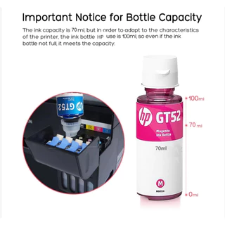 หมึกพิมพ์แท้ HP GT53 BK, GT53XL BK , GT52 CMY Original Ink Bottle (1VV21AA,1VV22AA,M0H54AA,M0H55AA,M0H56AA)
