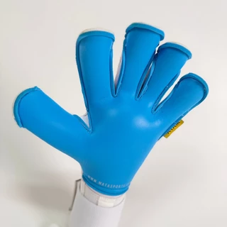ถุงมือผู้รักษาประตู MATASPORT รุ่นท็อป Touch M Pro สีขาว-ฟ้า