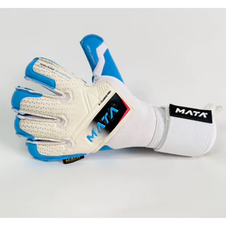 ถุงมือผู้รักษาประตู MATASPORT รุ่นท็อป Touch M Pro สีขาว-ฟ้า