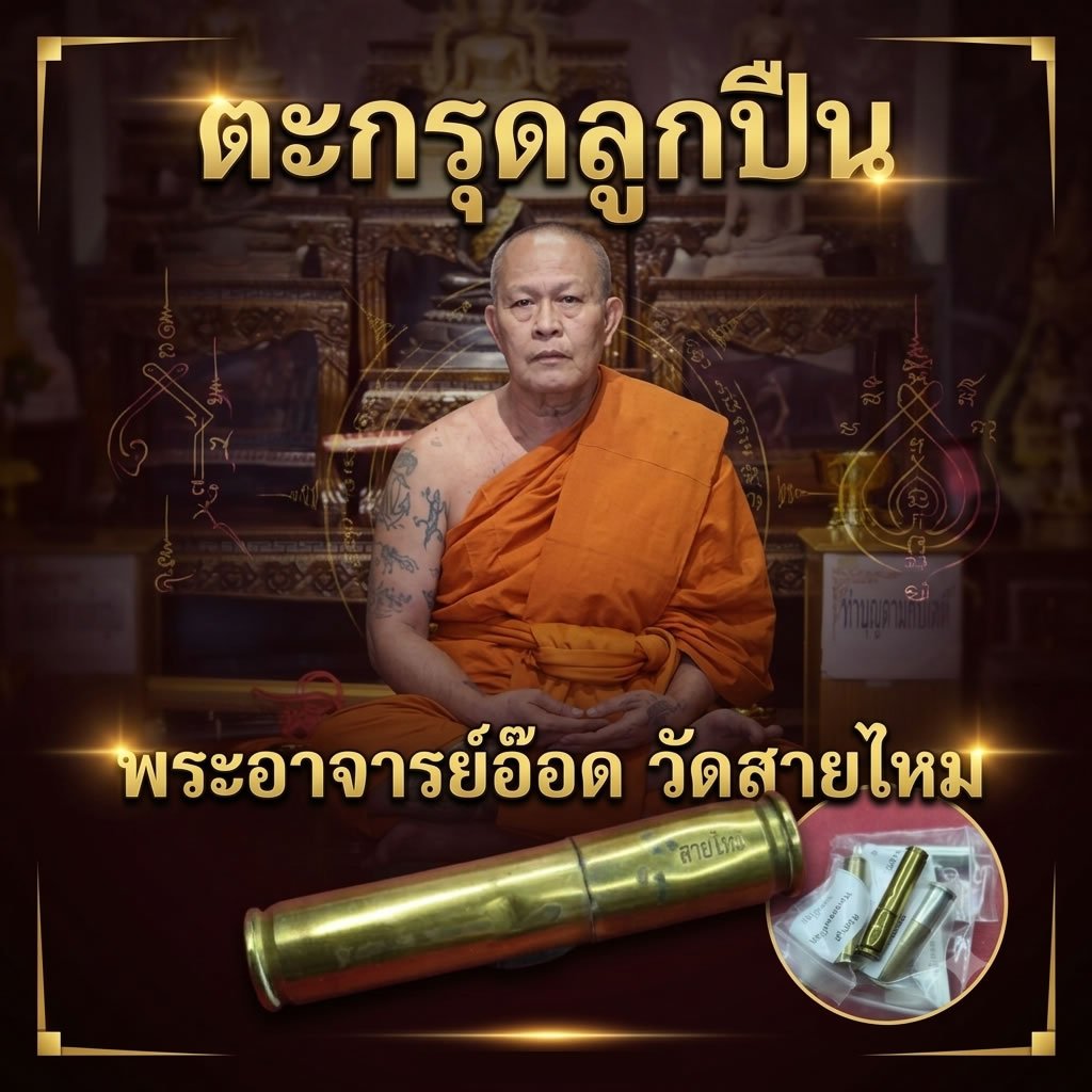 ตะกรุดลูกปืน พระอาจารย์อ๊อด วัดสายไหม จ.ปทุมธานี