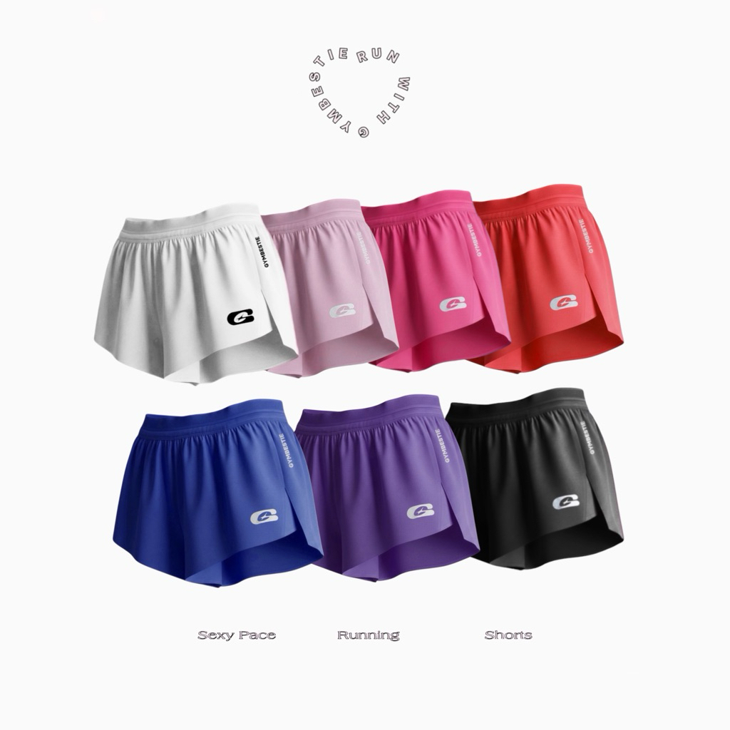 GYMBESTIE - SEXY PACE RUNNING SHORT กางเกงวิ่งเเหวกข้าง (มีซ