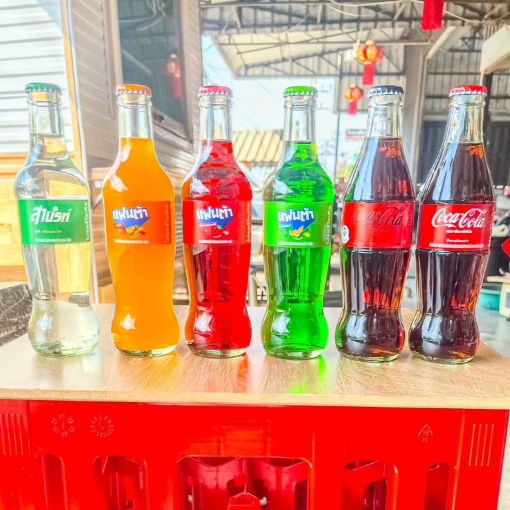 ใหม่ล่าสุด แฟนต้าและสไปร์สขวดแก้วรุ่นใหม่ 300ml บริษัทหาดทิพย์
