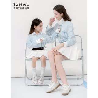 𝗣𝗲𝘁𝗶𝘁 𝗣𝗿𝗲𝗽 ชุดเซ็ทเสื้อเชิ้ตแขนยาว+กระโปรงจีบสีขาว (ชุดลูกสาว) : MS TP 930+934 PE