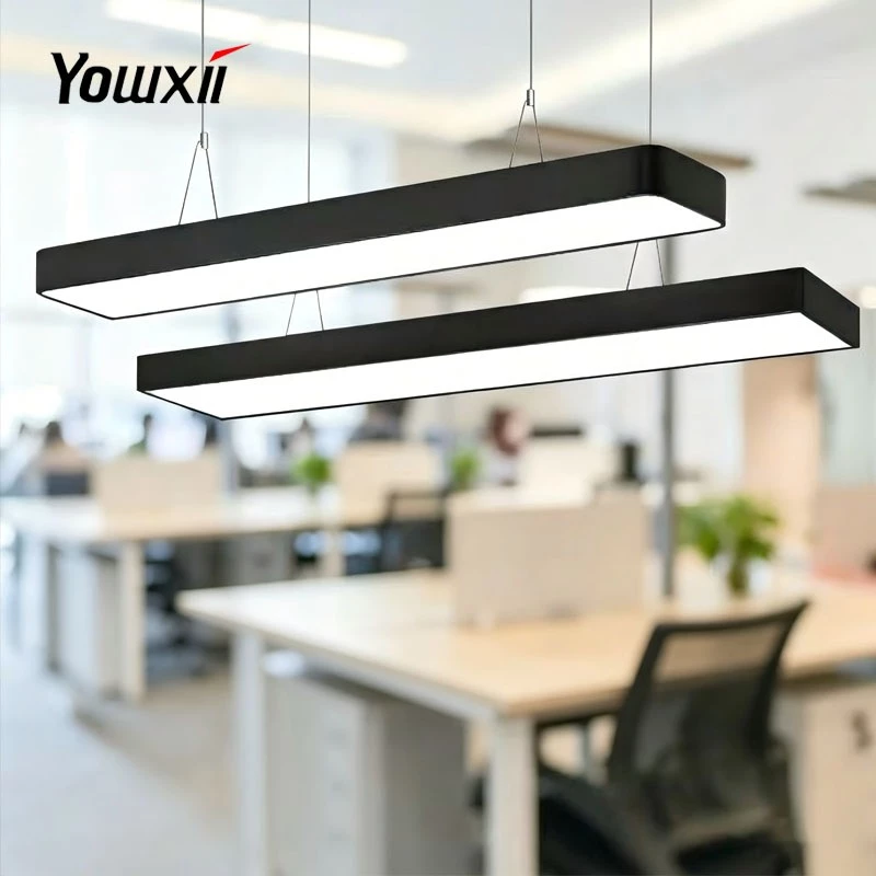 YOWXII Ceiling Lights Office Lamp โคมไฟออฟฟิศ LED โคมไฟห้อยสลิง Led 28/36/48 วัต แสงขาว ฟรีชุดสลิง