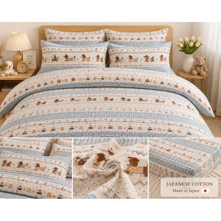 ผ้าปูที่นอน ปลอกหมอน Cotton ญี่ปุ่น 100% | ผ้านุ่ม Premium ระบายอากาศ | รัดมุม 3.5-12 ฟุต | DaysDream
