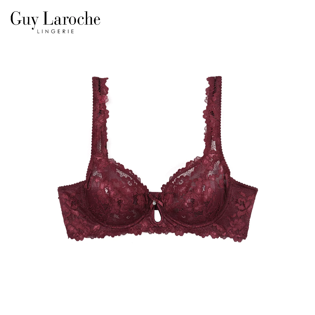 Guy Laroche Lingerie กีลาโรช เสื้อในลูกไม้ ซีทรู See Through Lace Bra GB3T38 [Love for Mom]