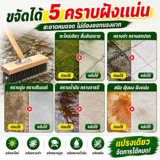 แปรงลวดขัดพื้น ด้ามยาว 1.2m แปรงขัดตะไคร่น้ำ ขัดพื้นปูน ห้องน้ำ พื้นกระเบื้อง ผนัง