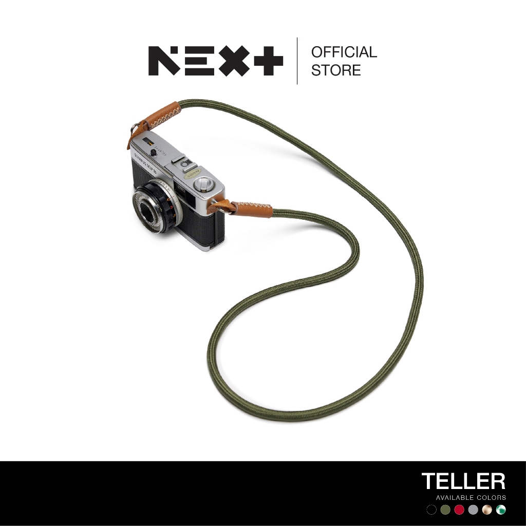สายคล้องกล้องแบบเชือกเส้นกลม สายคล้องคอและสายสะพายกล้อง ปลายห่วง  นุ่ม Next Photographic รุ่น TELLER