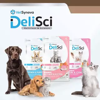 DeliSci (เดลิซายน์) อาหารสัตว์เลี้ยงเกรดพรีเมียม ขนาด1kg-1.5kg