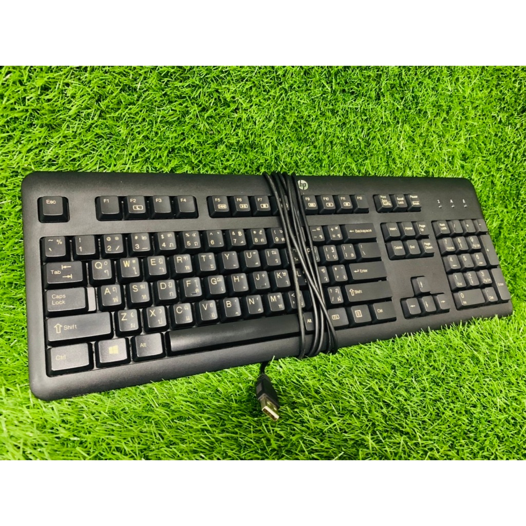 คีย์บอร์ด HP Black Keyboard USB Keyboard มือสองมีประกัน ของแท้ ไทย-อังกฤษ