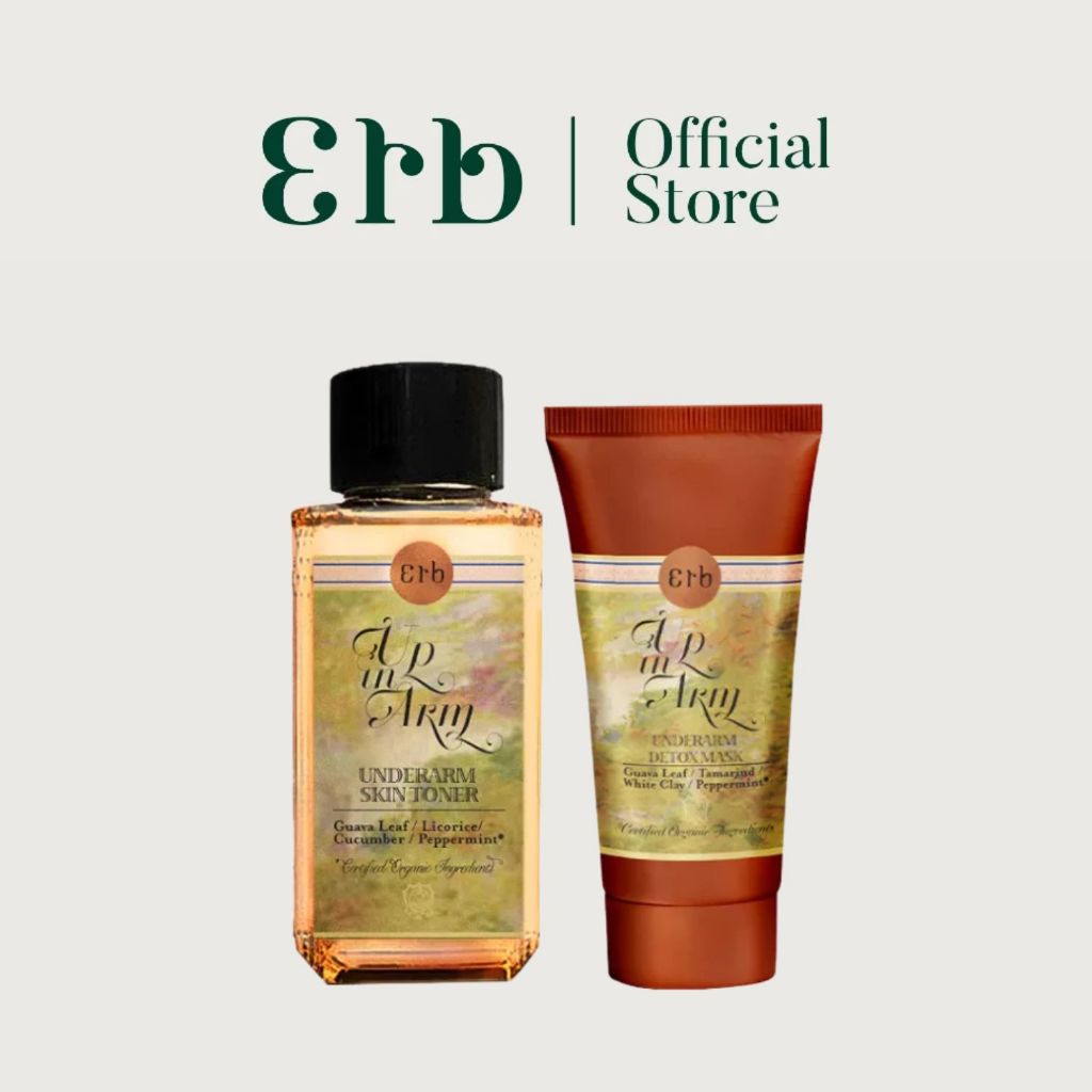 [ใหม่ขนาดพกพา] Erb Up in Arm Underarm Spa Set 30ml. มาร์กและโทนเนอร์ทำความสะอาดใต้วงแขน ผลัดเซลล์ผิว