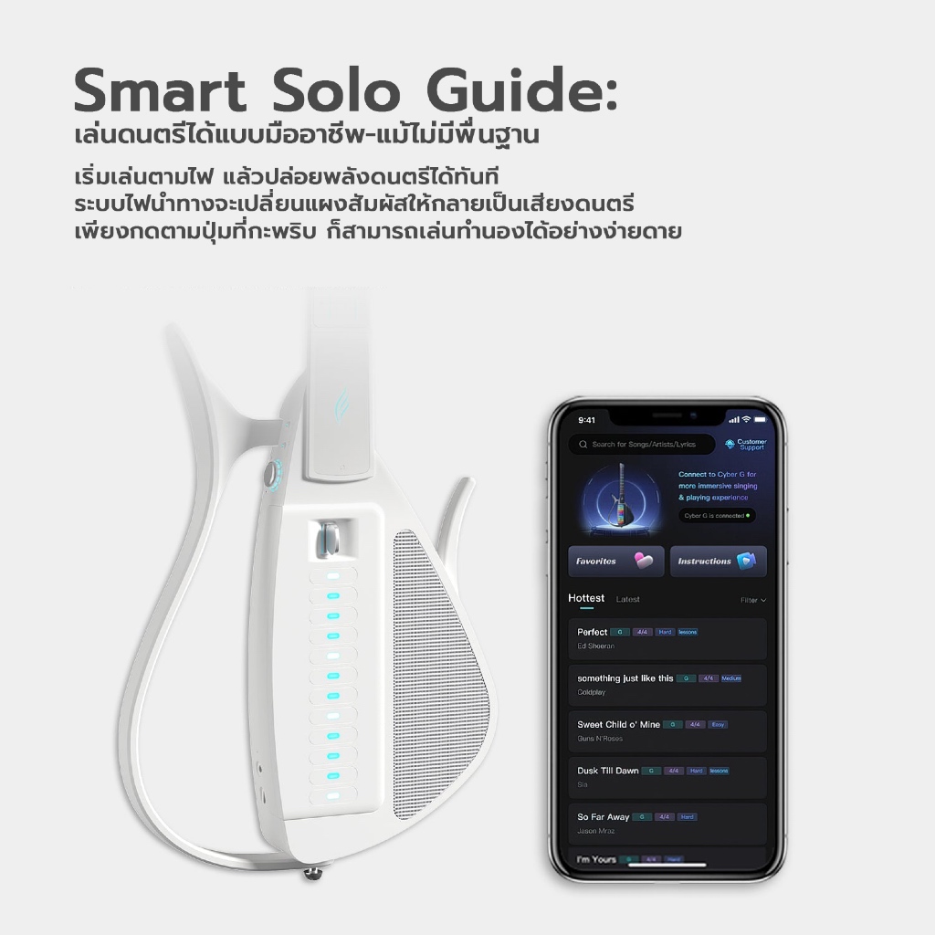 CyberG Picking Version เครื่องดนตรีอัจฉริยะเล่นกีต้าร์เป็นภายใน 60วิ