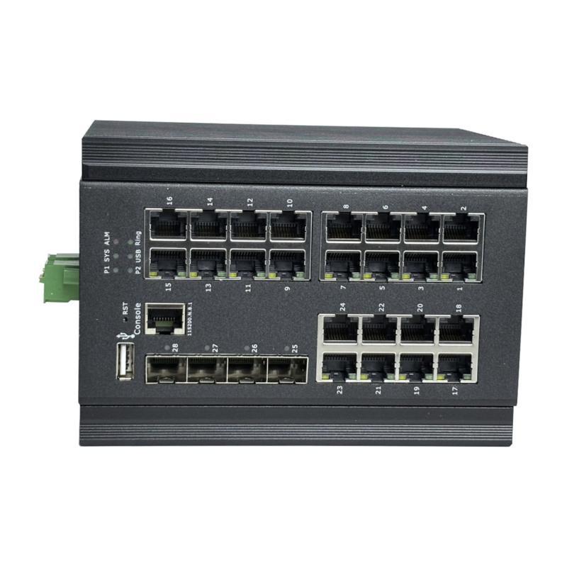 GIGABIT INDUSTRIAL POE 24 PORT + 4 SFP(100M/1G/2.5G) + 1 Console port + 1 USB / L2 Managed (AF / AT)