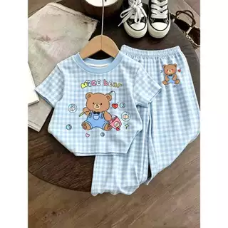 พร้อมส่ง bb55-bb62 9598 ชุดเด็กตารางหมี