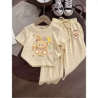 พร้อมส่ง bb55-bb62 9598 ชุดเด็กตารางหมี
