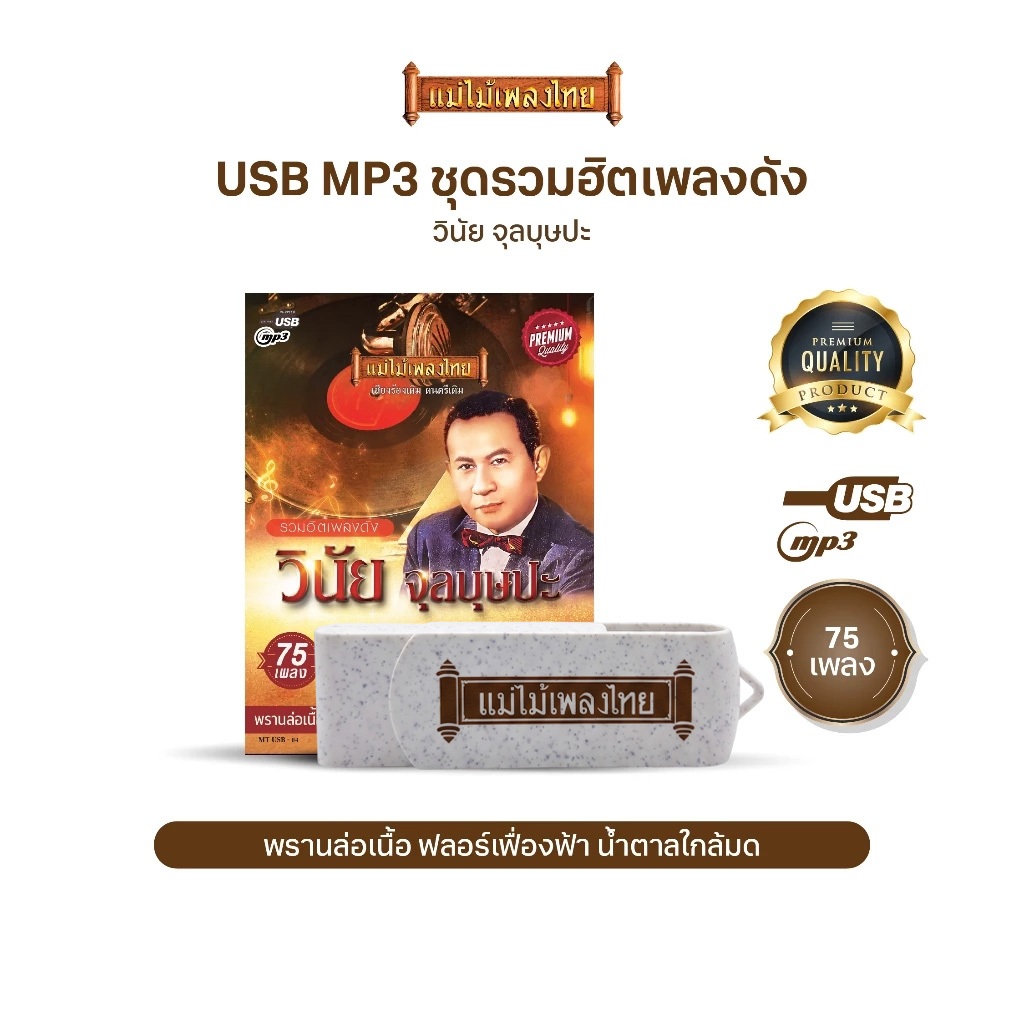 USBเพลงดังสุนทราภรณ์  AFMT04 #วินัย จุลบุษปะ #เพลงดังสุนทราภรณ์ ในรูปแบบ USB MP3 รวมบทเพลงระดับตำนาน