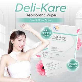 Healthimore Deli-Kare แพ็คสุดคุ้ม แผ่นเช็ดระงับกลิ่นกาย ลดเหงื่อ กลิ่นหอม มั่นใจตลอดวัน แผ่นเช็ดรักแร้ โรลออนแบบแผ่น
