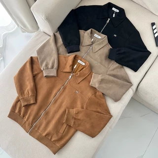 SISSY : เสื้อ Jacket หนังกลับแขนยาวซิปหน้า (S-XL) เนื้อนุ่ม มีซับใน ใส่สบาย แมทช์ง่ายทุกลุค