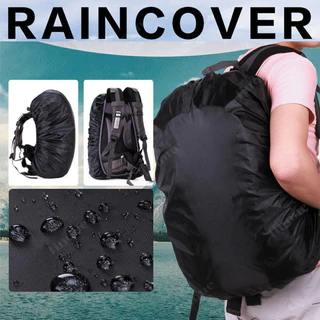 Fin1 ถุงคลุมกระเป๋าเป้มีแถบสะท้อนแสง กันน้ำ สีดำ Rain Backpack Cover ขนาด15-70L เหมาะกับการเดินป่า No.3736-3739