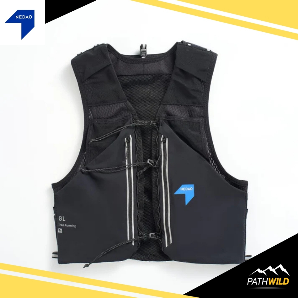 NEDAO TRAILCORE RUNNING VEST 8L เป้น้ำวิ่งเทรลความจุ 8 ลิตร มาพร้อมช่องเก็บของที่หยิบใช้งานได้รวดเร็ว