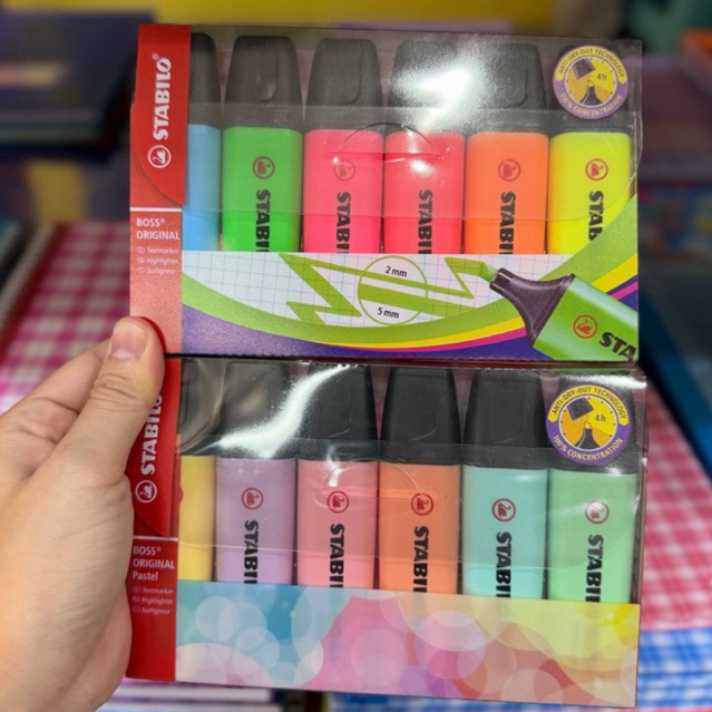 Stabilo ปากกาไฮไลท์ เซต6สี มีให้เลือกสีนีออนและพาสเทล