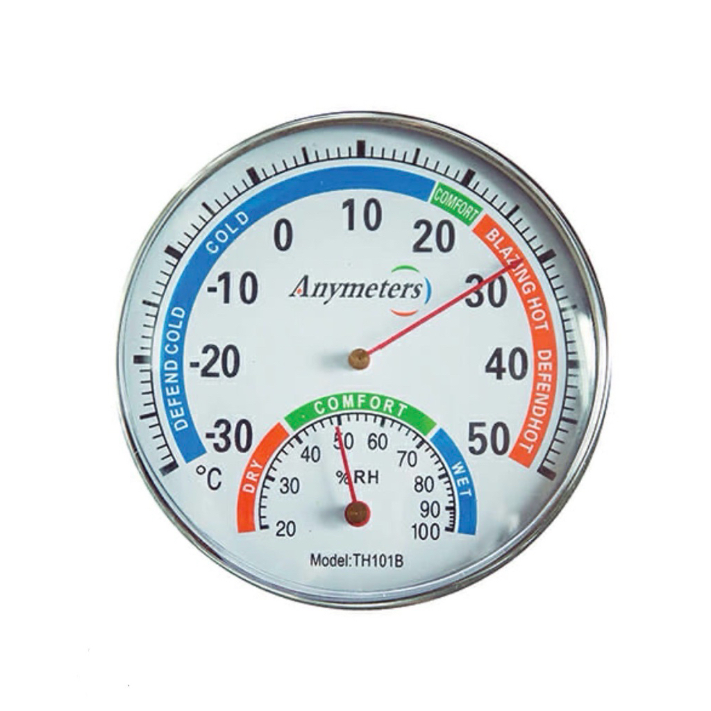 เครื่องวัดอุณหภูมิ-ความชื้นแบบเข็ม Anymeters model : TH101B