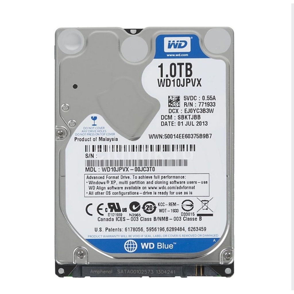 HDD For Notebook 2.5" WD 1TB 5400 RPM