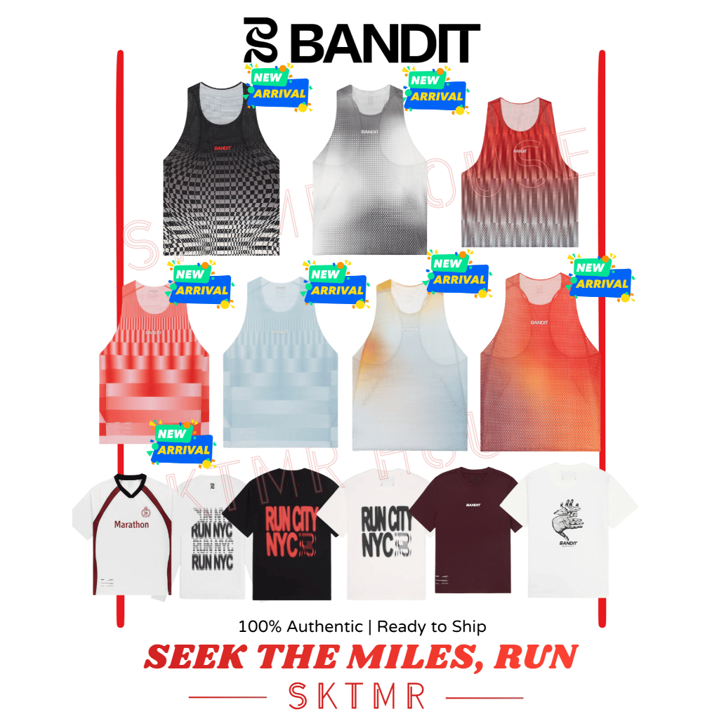 [พร้อมส่ง] เสื้อวิ่ง เสื้อยืด  Bandit Drift, Micromesh, Singlet, Specter | ลิมิเต็ดดีไซน์กราฟิก