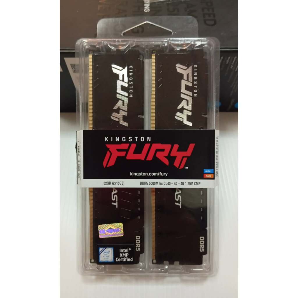 (มือสอง) 32GB (16X2) BUS 5600 KINGSTON FURY BEAST BLACK DDR5