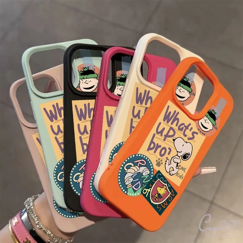 เคสไอโฟน 11 16 สำหรับ IPhone 15 14 16 12 13 Pro Max 7Plus X XS XR Max 7 8 14 16 15 Plus SE การ์ตูนน่ารัก สนูปปี้กราฟฟิตี