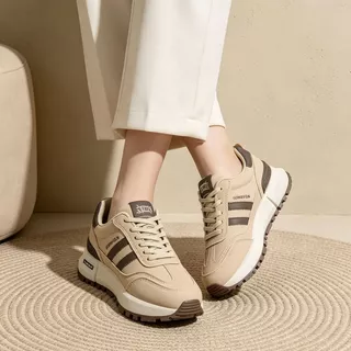 Fshoes รองเท้าวิ่งผู้หญิงส้นหนา พื้นในนุ่ม นุ่มเด้งไม่ยุบตัว ไม่เมื่อยขา กันลื่น ทนทาน เสริมสรีระ
