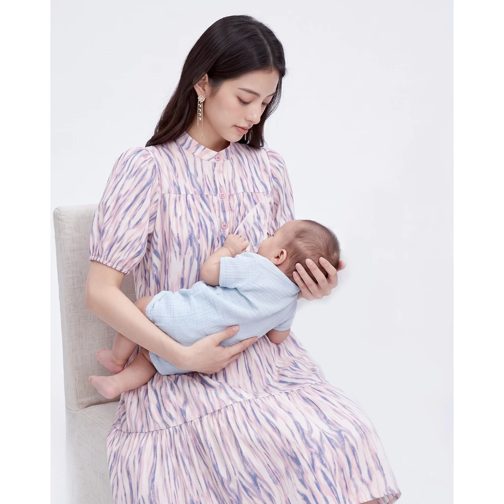 Nitan (นิทาน) เดรสให้นม ชุดคลุมท้อง รุ่น Rivera Maternity and Nursing Dress