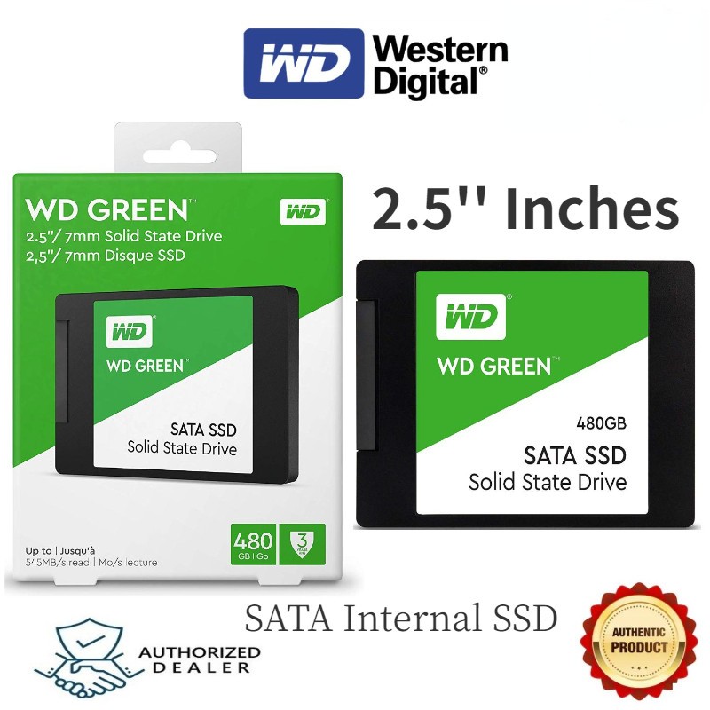 SSD WD Green SATA III 2.5 120GB 240GB 480GB 960GB สำหรับโน๊ตบุ๊ค และ คอมพิวเตอร์ตั้งโต๊ะ (เอสเอสดี)