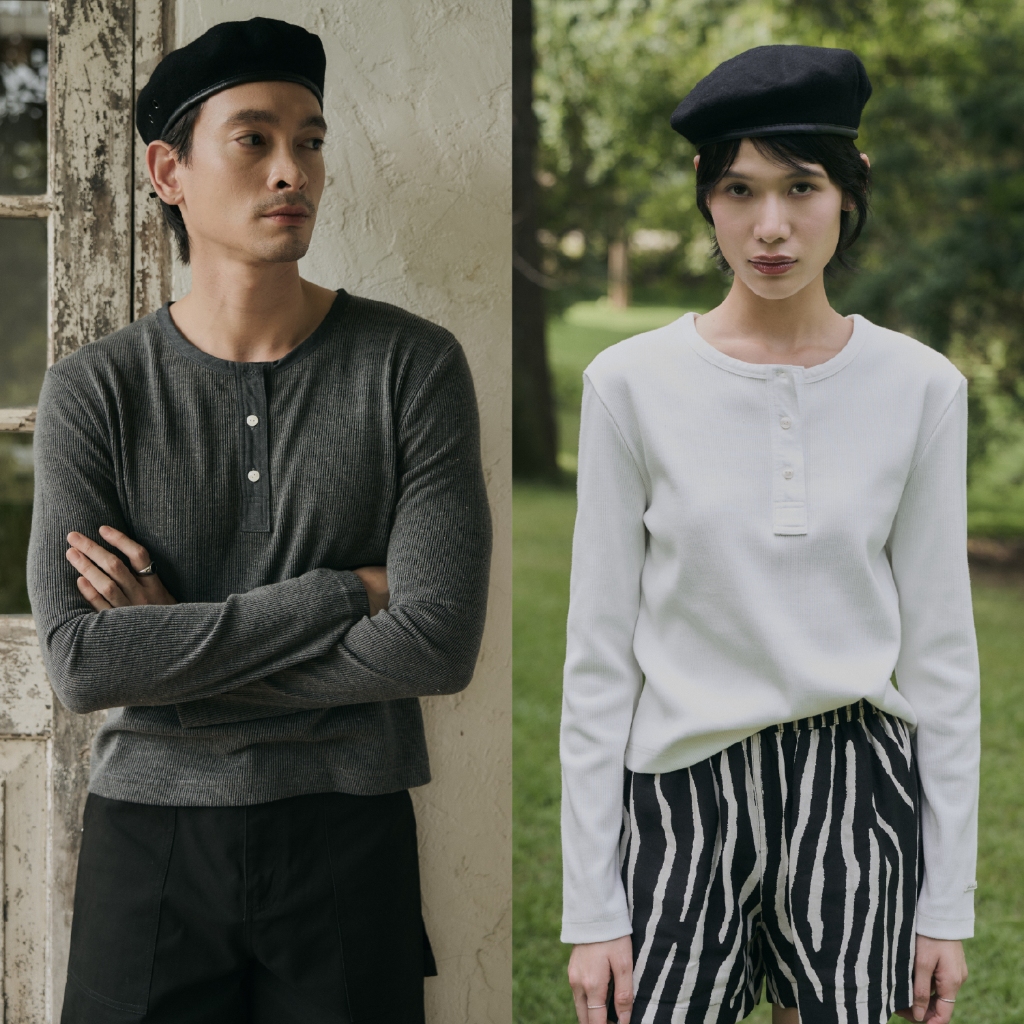 Madmatter - Rib L/S Henley Tee เสื้อแขนยาว