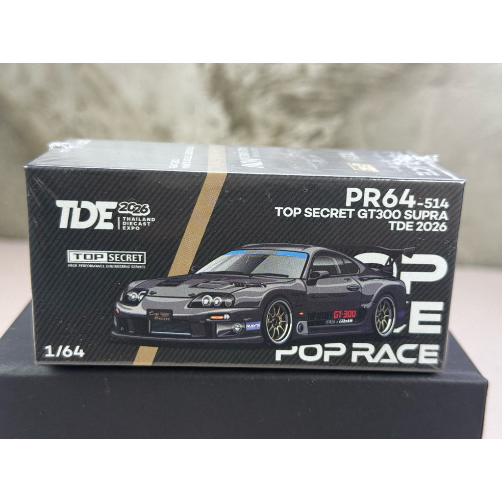 Top Secret GT300 Supra TDE 2026 #514 PR640514 Scale 1:64 ยี่ห้อ Pop Race