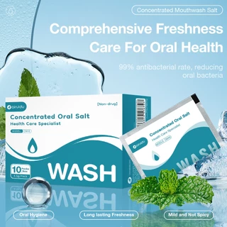Airuidu CM45 Concentrated Oral Salt น้ำยาบ้วนปากเกลือทางการแพทย์ โซเดียมคลอไรด์บริสุทธิ์สูง สูตรฆ่าเชื้อ 4.5 กรัม 10 ซอง