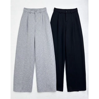 INFINITY : Flomy Pants ( โฟมี่ ) กางเกงทรงขากว้างเอวสูง รุ่นนี้มีกระเป๋าข้าง ตีเกร็ดตรง จีบหน้า