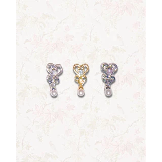 More Than Piercing: MP29 Lady Heart Dangle *waterproof* จิวหู/ต่างหู