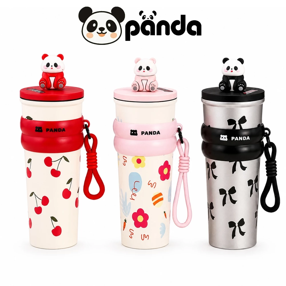 PANDA แก้วน้ำสแตนเลส 700ml 25OZ แก้วน้ำเก็บความเย็น แก้วเก็บอุณหภูมิ ขวดน้ํา เก็บความเย็น