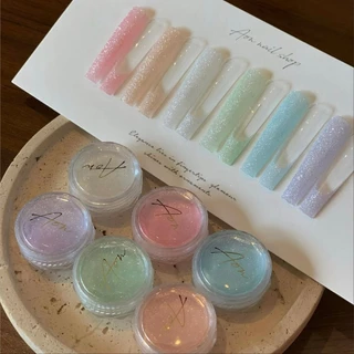 Sparkling crush ice powder เซต 6 กระปุก สำหรับโรยตกแต่งเล็บ