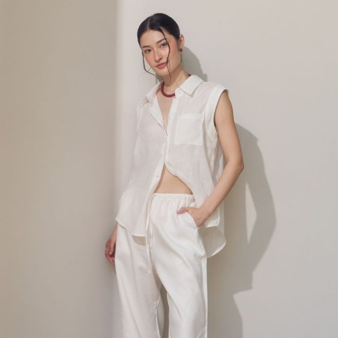 [พร้อมส่ง] SAC.BKK กางเกงขายาวผ้าลินิน รุ่น Essential Linen Trousers