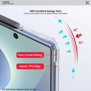 XUNDD เคส ใช้สำหรับ Case Samsung Galaxy Z Fold 5 6 7 8 Ultra เคสโทรศัพท์กันกระแทกแบบแม่เหล็ก รองรับการชาร์จแม่เหล็ก