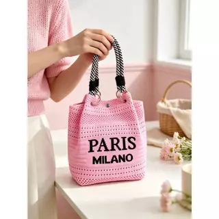 (B-3188)🔥กระเป๋าถือถักนิตติ้ง ดีไซน์เฉพาะ ทันสมัย สำหรับผู้หญิง เหมาะสำหรับการเดินทาง ถ่ายภาพ กระเป๋ากล่องอาหารกลางวัน